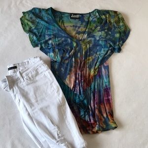 Global Village Tie Dye Flutter Tee